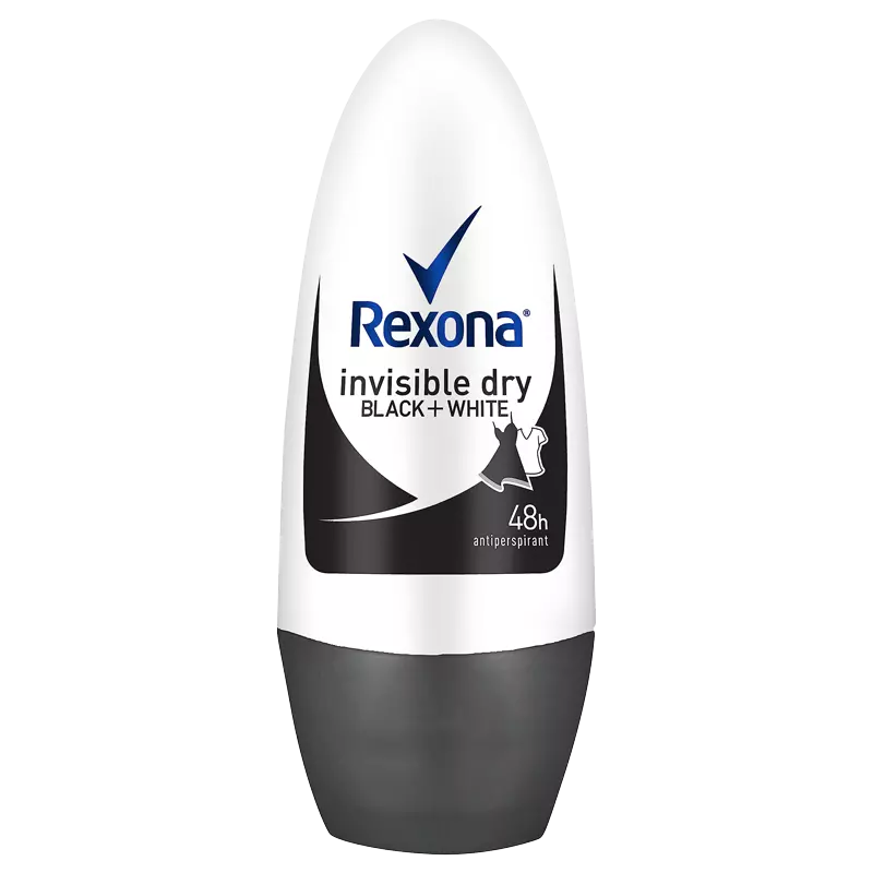 خرید اینترنتی رول ضد تعریق زنانه رکسونا 48 ساعته 50 میل مدل Invisible Dry Black+White - پخش عمده آرایشی بهداشتی طنین