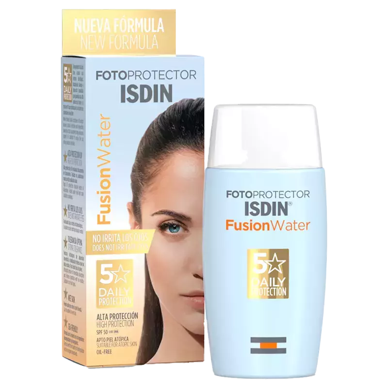 خرید ضد آفتاب بی رنگ فیوژن واتر ایزدین مدل Fusion Water با SPF50 - آرایشی بهداشتی طنین