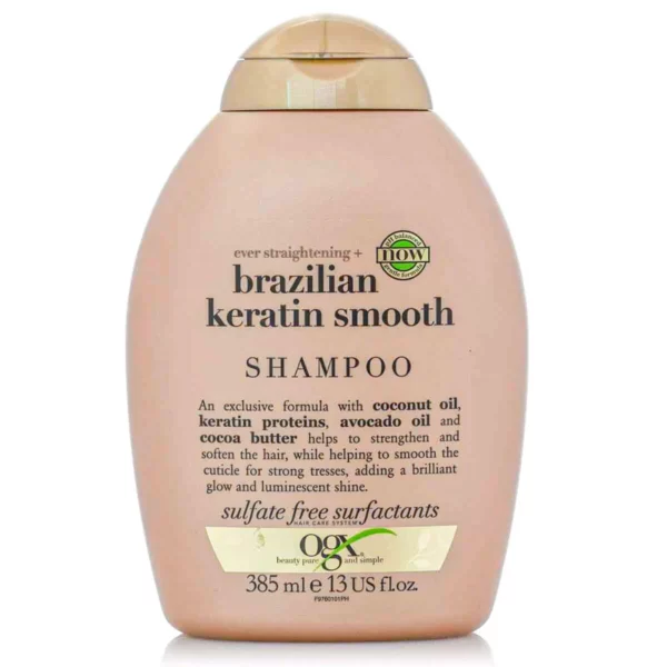 شامپو کراتین تراپی برزیلی صاف کننده مو اوجی ایکس | brazilian keratin smooth shampoo ogx