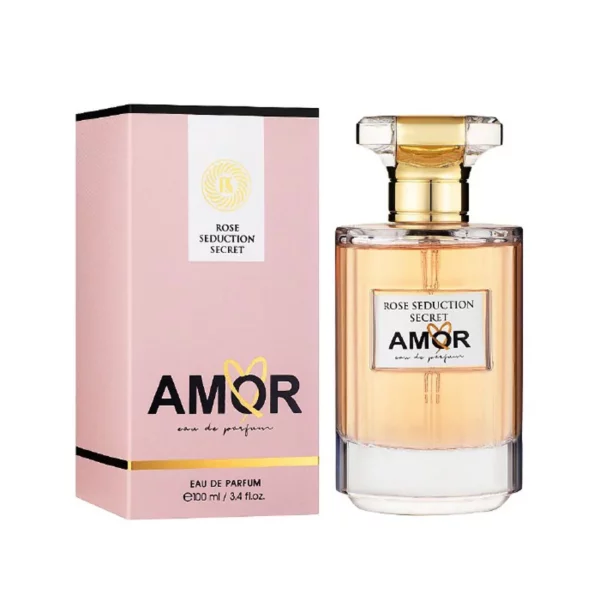 عطر زنانه فراگرنس ورد Rose Seduction Secret Amor حجم ۱۰۰ میل “ویکتوریا سکرت لاو”