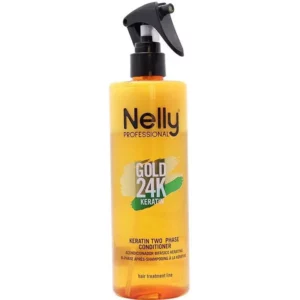 اسپری دوفاز کراتین گلد نلی Nelly Professional Gold 24k Kratin 400Ml