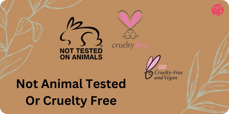 علامت بدون تست حیوانی Not Animal Tested Or Cruelty Free