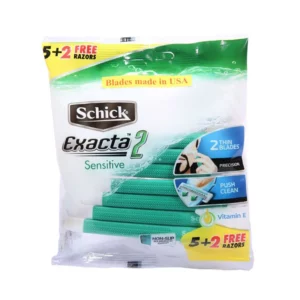 خودتراش اگزکتا 2 شیک مخصوص پوست حساس 2+5 عددی ا Schick Exacta 2 Sensitive 5+2