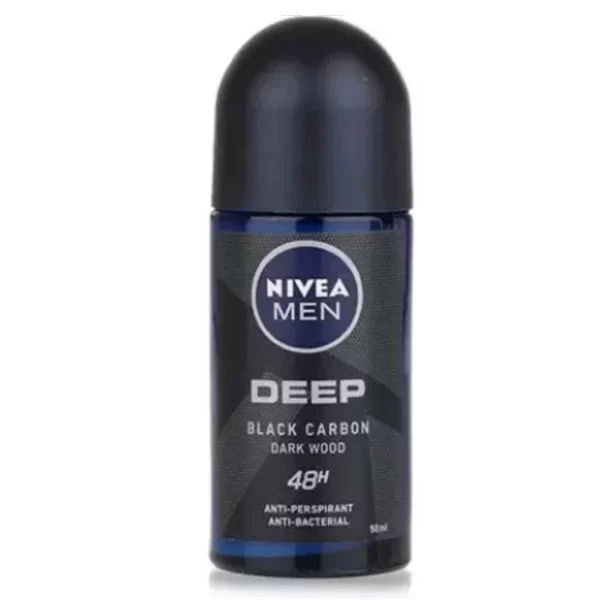 Newa antiperspirant roll for men, model Deep Black Carbon Dark Wood, volume 50 ml