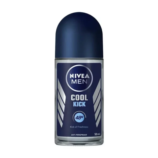 مام رول ضد تعریق مردانه نیوا 48 ساعته مدل کول کیک حجم 50 میل ا Nivea Cool Kick Deodorant Roll On 48h for Men 50ml