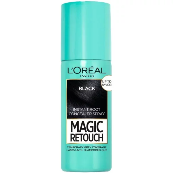 اسپری رنگ (کانسیلر) ریشه مو لورال مدل Magic Retouch | رنگ black | حجم 75 میل ا L'Oréal Magic Retouch Spray 75ml - Blonde