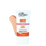 کرم ضد آفتاب رنگی فاربن مناسب پوست چرب و مستعد آکنه با SPF 50 حجم 50 ميل - بژ طبیعی